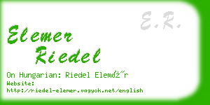 elemer riedel business card